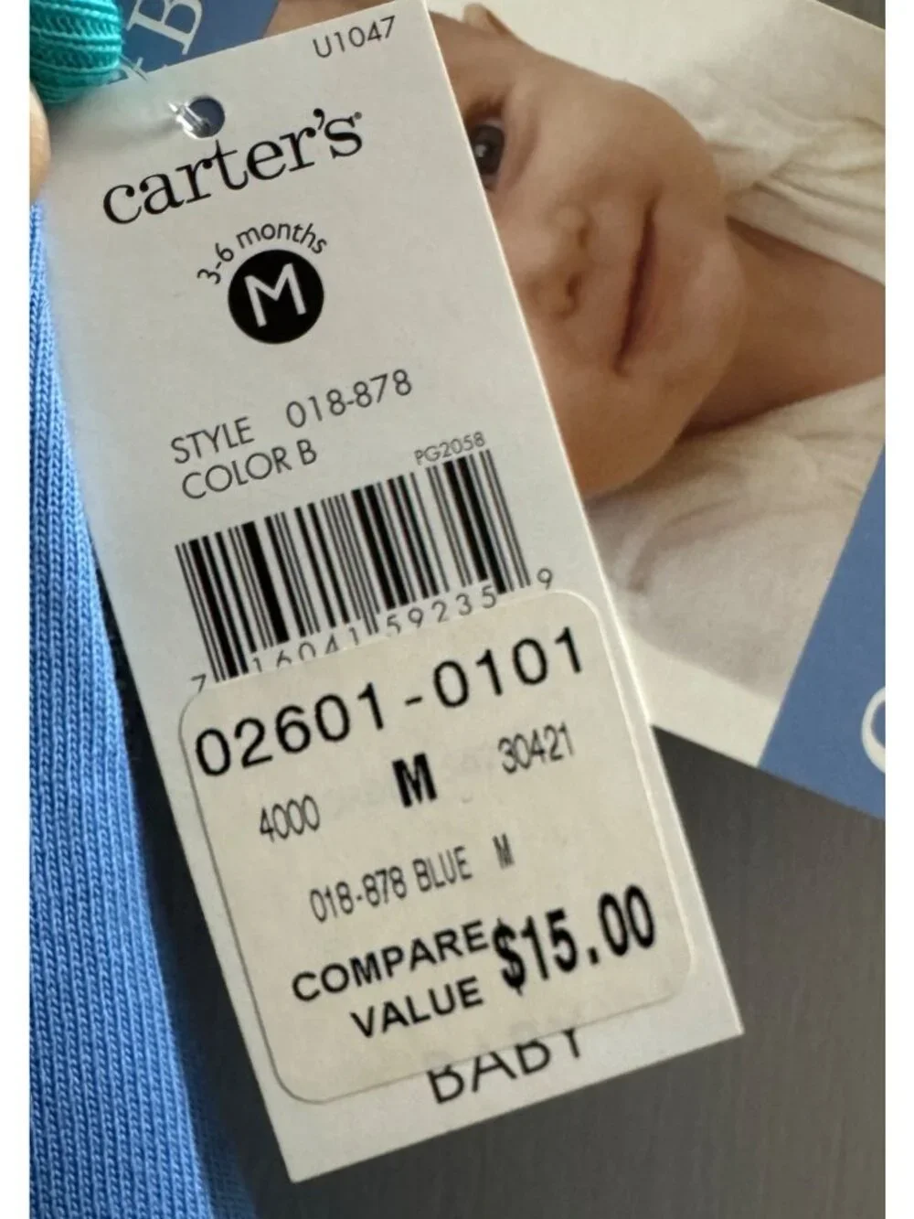 Carters BabySoft Basics Blue Romper With Truck Embroidery Size 3-6 Months